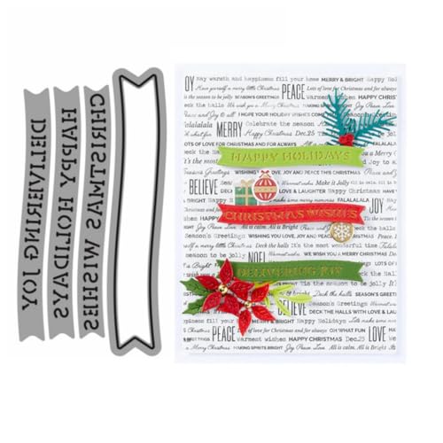 Sredwtk Weihnachtsanhänger Weihnachten Stanzschablonen Metall Prägeschablonen Stanzformen Schneiden für DIY Karte Sammelalbum Scrapbooking Fotoalbum Deko Cutting Dies von Sredwtk