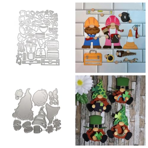 Sredwtk Werkzeug Stanzschablonen Gnome Metall Prägeschablonen Stanzformen Schneiden für DIY Karte Sammelalbum Scrapbooking Fotoalbum Deko Cutting Dies von Sredwtk