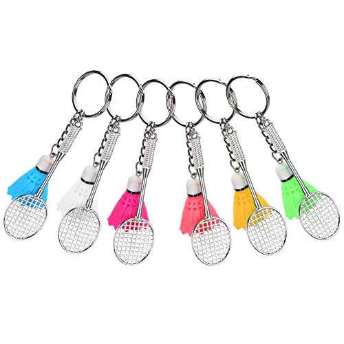 6PCS Mini -Schlüsselbundschlüsselring -Anhänger -Simulation Badminton Battledore Hanging Dekoration von Srliya