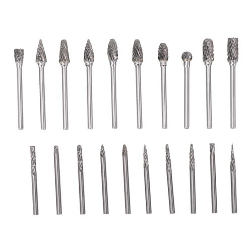 Carbid Doppelschnitt 20 Prozent Wolfram -Carbid -Schnitzbits Double Cut Grat Set für DIY -Holzbearbeitungsgraven 1/8 -Zoll -Schaft von Srliya