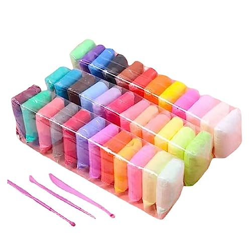 DIY-Ton, 36 Leuchtende Farben, Weiches, Flexibles Modelliermasse-Set für, Lernspielzeug für, Ungiftig, Leicht, Tragbar von Srliya