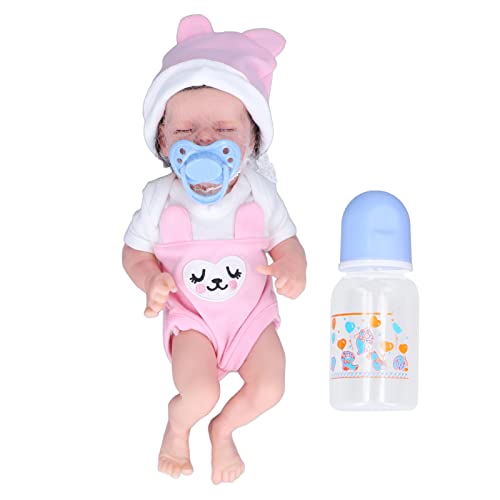 Lebensechte Baby Puppe, Rosa Mund, Lange Wimpern, Silikon Material und Großes Lächeln, 12in, Weihnachts für, Kreativität und Fantasie, Geeignet für 3 Jahre Alt, Bewegende von Srliya