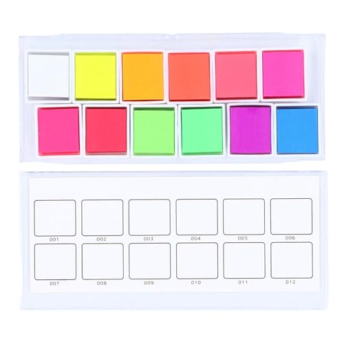 Neon-Aquarellfarbe, 12 Fluoreszierende Farben Im Set mit Box, Hell und Hochkonzentriert, Einzigartiges für Künstlerische Erwachsene und, Einfach zu Mischen und zu Verarbeiten, von Srliya