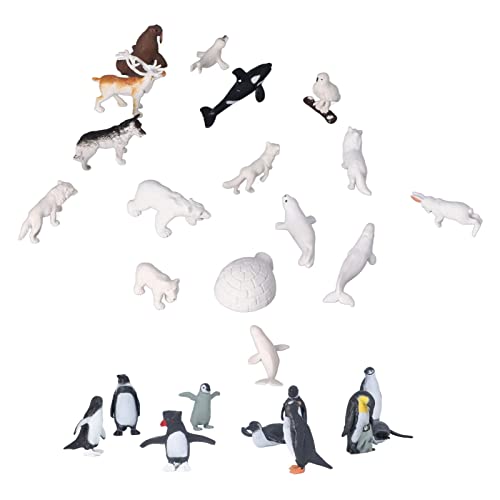 Pinguine, Bären, Wale, Figuren, Hohe Simulation, Lebensechte Tiermodelle, Spielzeugset die Dekorationssammlung von Srliya