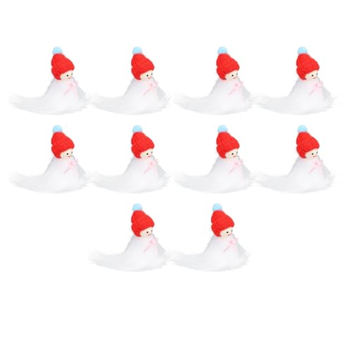 Srliya 10-teiliges Puppenhaus-Figuren, Mini-Weihnachtspuppen, Modellpuppen-Set für DIY-Szenen, Fotografie-Requisiten, 1:12 Miniatur-Puppenhaus-Dekoration, Puppenhaus-Zubehör von Srliya