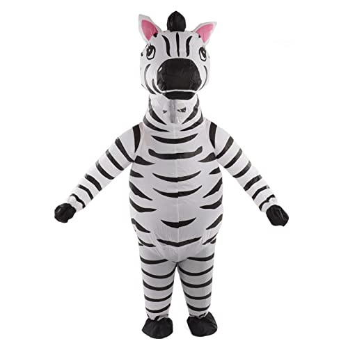 Srliya Aufblasbares Stehendes Zebra, Lustige Kleidung für Erwachsene, Aufblasbare Zebra-Kleidung, Party-Aktivität, Bühnenaufführung, Puppe, Tieraufführungskleidung von Srliya