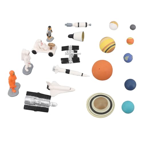 Srliya Miniatur-Astronauten-Weltraumfigur, Planeten, Modell-Satelliten-Spielset, Erkunden Sie Neun Große Planeten mit Handgefertigten Astronauten, Ideal Zum Erlernen von von Srliya