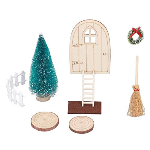 Srliya Miniatur-Puppenhaus-Weihnachtsdekoration, Exquisites Birken-Puppenhaus-Zubehör, DIY-Weihnachtsdekoration, Lebendiges, Modisches Design, Schaffen Sie Farbenfrohe Lebensszenen von Srliya