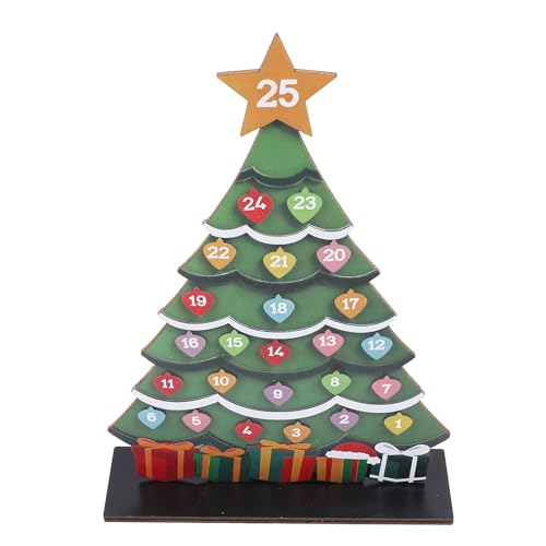 Weihnachtsbaum-Adventskalender aus Holz. Weihnachtsbaum-Adventskalender aus Holz. Advents-Countdown-Kalender aus Holz. Desktop-Weihnachtsbaum-Adventskalender aus Holz für Kinder von Srliya