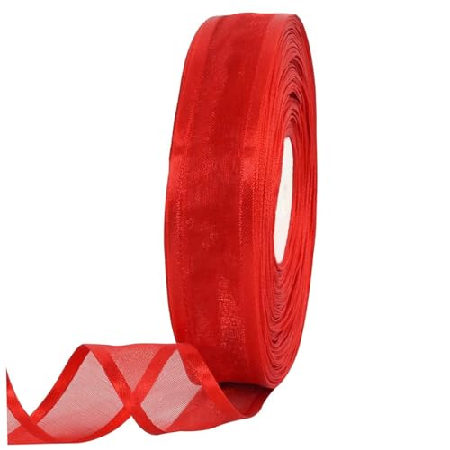 Ribbon für Geschenkverpackung 1 Zoll x 24 Yards Rotes Weihnachtsbur Funny DIY Party Requentes wiederverwendbares Band für Ornamente Valentinstag Geschenk Hochzeit von Ssguopte