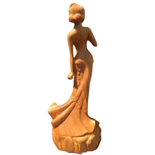 SssHfff Rockdame Holzfiguren Schmücken Erfolgreich Kleine Holzornamente, Geeignet Für Wohnzimmer, Schlafzimmer, Büro, Zuhause Feng Shui Skulptur von SssHfff