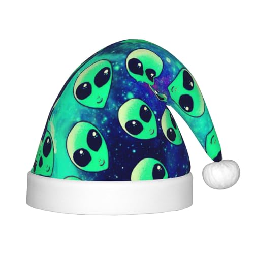 StOlmx Grüne Aliens-Weihnachtsmütze, Weihnachtsmannmütze, Urlaub für Jugendliche, Unisex, bequeme Weihnachtsmütze für Neujahrsparty von StOlmx