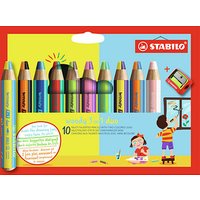 STABILO woody 3 in 1 Malset farbsortiert, 10 St. von Stabilo