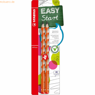 10 x Stabilo Bleistift Easygraph Minenbreite 3,15mm HB orange Blisterk von Stabilo