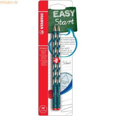 10 x Stabilo Bleistift Easygraph S Minenbreite 2,2mm HB petrol VE=2 St von Stabilo