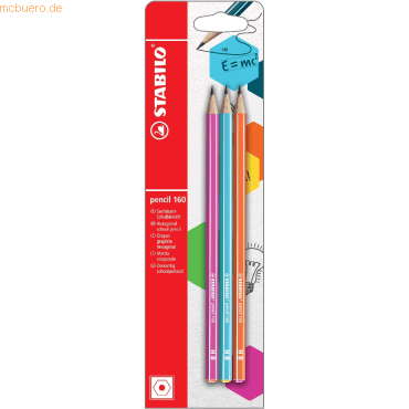 10 x Stabilo Schulbleistift sechskant pencil 160 HB Blisterkarte VE=3 von Stabilo