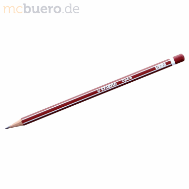 12 x Stabilo Bleistift Opera B rot mit weißen Kantenstreifen von Stabilo