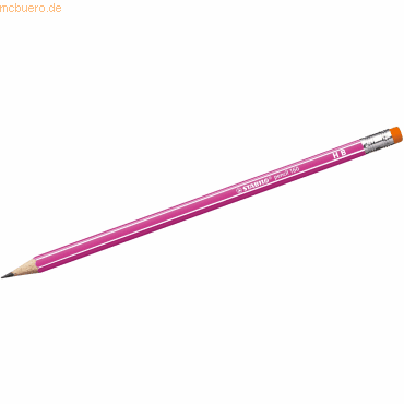 12 x Stabilo Schulbleistift sechskant mit Radierer pencil 160 HB pink von Stabilo