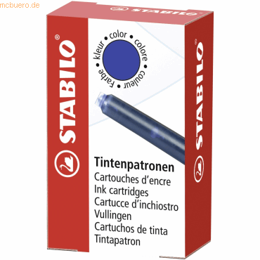 24 x Stabilo Tintenpatrone beYou! königsblau VE=6 Stück von Stabilo