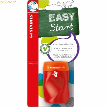 3 x Stabilo Dosenspitzer Easysharpener orange R Blisterkarte von Stabilo