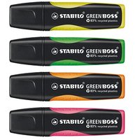 STABILO GREEN BOSS Textmarker farbsortiert, 4 St. von Stabilo