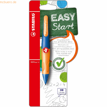 5 x Stabilo Druckbleistift Easyergo 1.4 ultramarinblau/neonorange von Stabilo