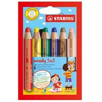 STABILO woody 3 in 1 Buntstifte farbsortiert, 6 St. von Stabilo