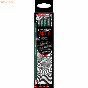 6 x Stabilo Bleistift Othello Etui -Arty- (weich) Kartonetui VE=6 Stüc von Stabilo