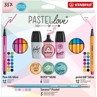 STABILO Schreibset Pastellove farbsortiert von Stabilo