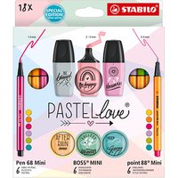 STABILO Schreibset Pastellove Set farbsortiert von Stabilo