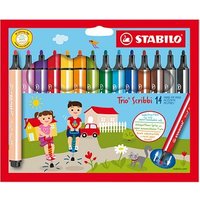 STABILO Trio® Scribbi Filzstifte farbsortiert, 14 St. von Stabilo