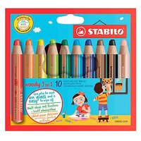 STABILO woody 3 in 1 Buntstifte farbsortiert, 10 St. von Stabilo