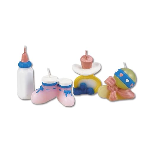 Städter Kerzen Baby 2,5–5 cm Bunt Set, 4-teilig von Staedter