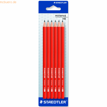 10 x Staedtler Bleistift minerva HB 6 Stück auf Blisterkarte von Staedtler