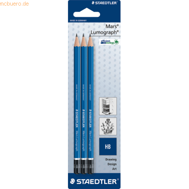 10 x Staedtler Bleistift tradition HB 3 Stück auf Blisterkarte von Staedtler