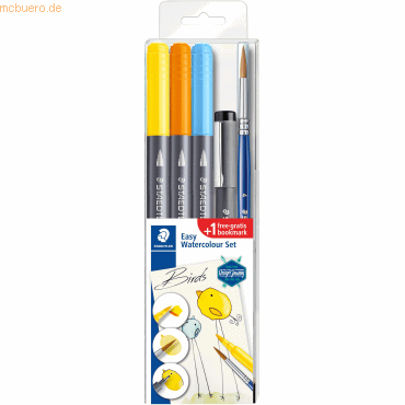 Staedtler Doppelfaseremaler Easy Watercolouring + Pigmentliner Set Bir von Staedtler