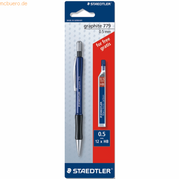 10 x Staedtler Druckbleistift graphite 0,5mm HB sortiert + Gratis-Mine von Staedtler