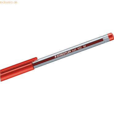 10 x Staedtler Kugelschreiber ball 432 M rot von Staedtler