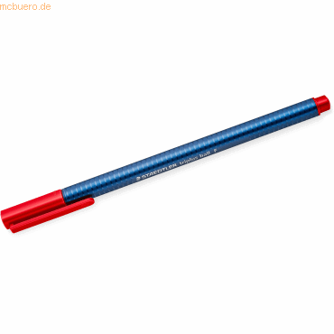 10 x Staedtler Kugelschreiber triplus ball Kappenmodell F rot von Staedtler