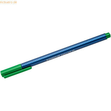 10 x Staedtler Kugelschreiber triplus ball Kappenmodell XB blau/grün von Staedtler