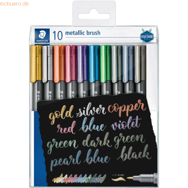 Staedtler Layoutmarker 8321 Metallic brush ca. 1-6 mm VE=10 Farben von Staedtler