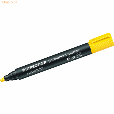 10 x Staedtler Marker Lumocolor permanent 2mm gelb von Staedtler