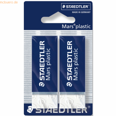 10 x Staedtler Radierer Mars plastic PVC weiß VE=2 Stück von Staedtler