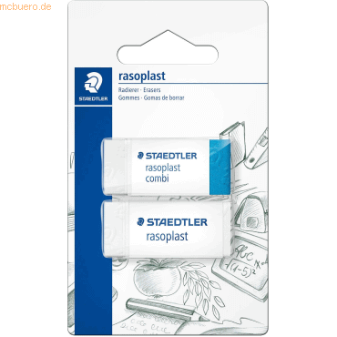 10 x Staedtler Radierer rasoplast / radoplast combi VE=je 1 Stück Blis von Staedtler