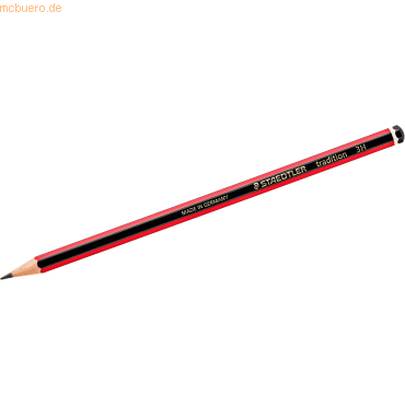 12 x Staedtler Bleistift tradition 2B schwarz-rot von Staedtler