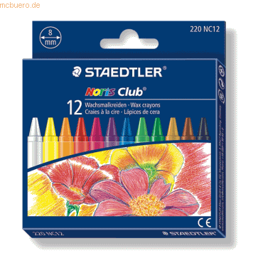 12 x Staedtler Wachsmalkreide Noris Club 12-er Etui von Staedtler