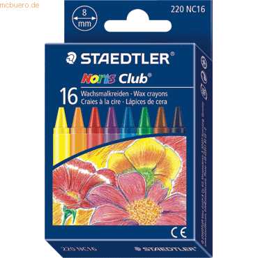 12 x Staedtler Wachsmalkreide Noris Club 16-er Etui von Staedtler