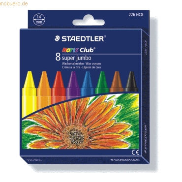 12 x Staedtler Wachsmalkreide Noris Club super jumbo 8-er Etui von Staedtler