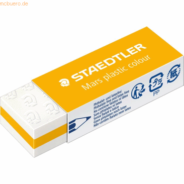 20 x Staedtler Radierer Mars plastic PVC 65x13x23mm sandgelb von Staedtler