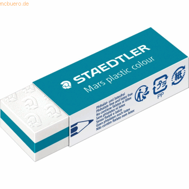 20 x Staedtler Radierer Mars plastic PVC 65x13x23mm türkis von Staedtler